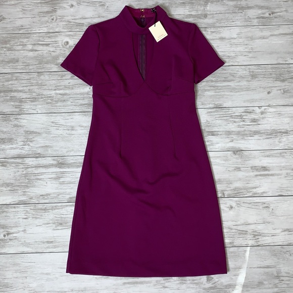 Trina Turk Dresses & Skirts - Trina Turk Purple Short Sleeve Keyhole Dress 2